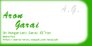 aron garai business card